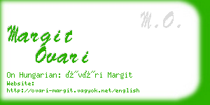 margit ovari business card